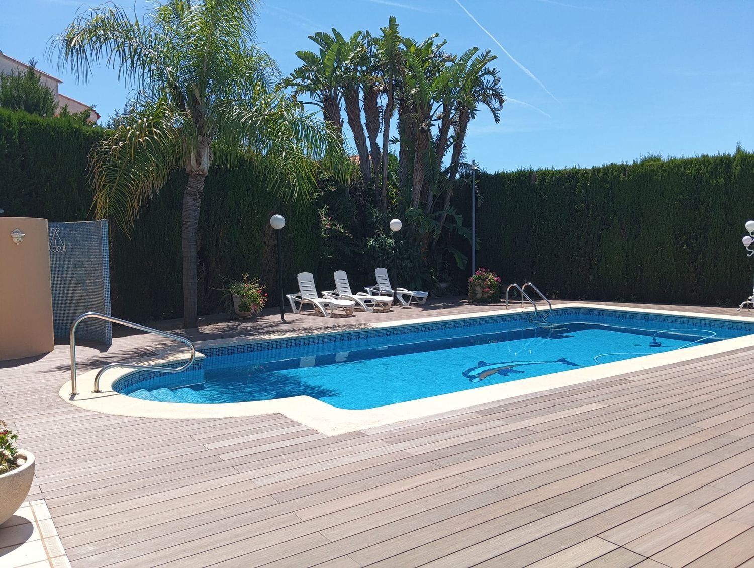 Villa Delfín — piscina y solárium